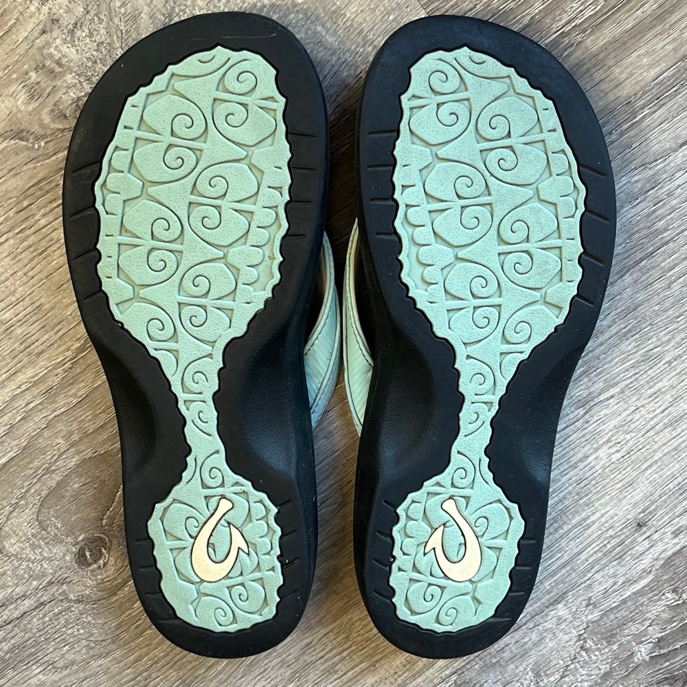 OluKai 'Ohana Womens Beach Thong Sandals Sea Green Womens 7 EU 37 - Picture 6 of 6